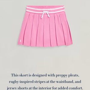 Polo by Ralph Lauren Pink Pleated Kids Skort